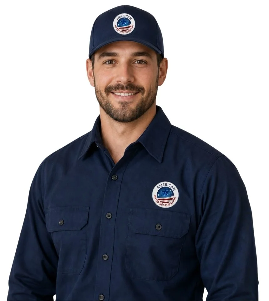 Water Damage Restoration Worker in Uniform